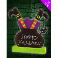 Witch in Cauldron Halloween Table Centrepiece